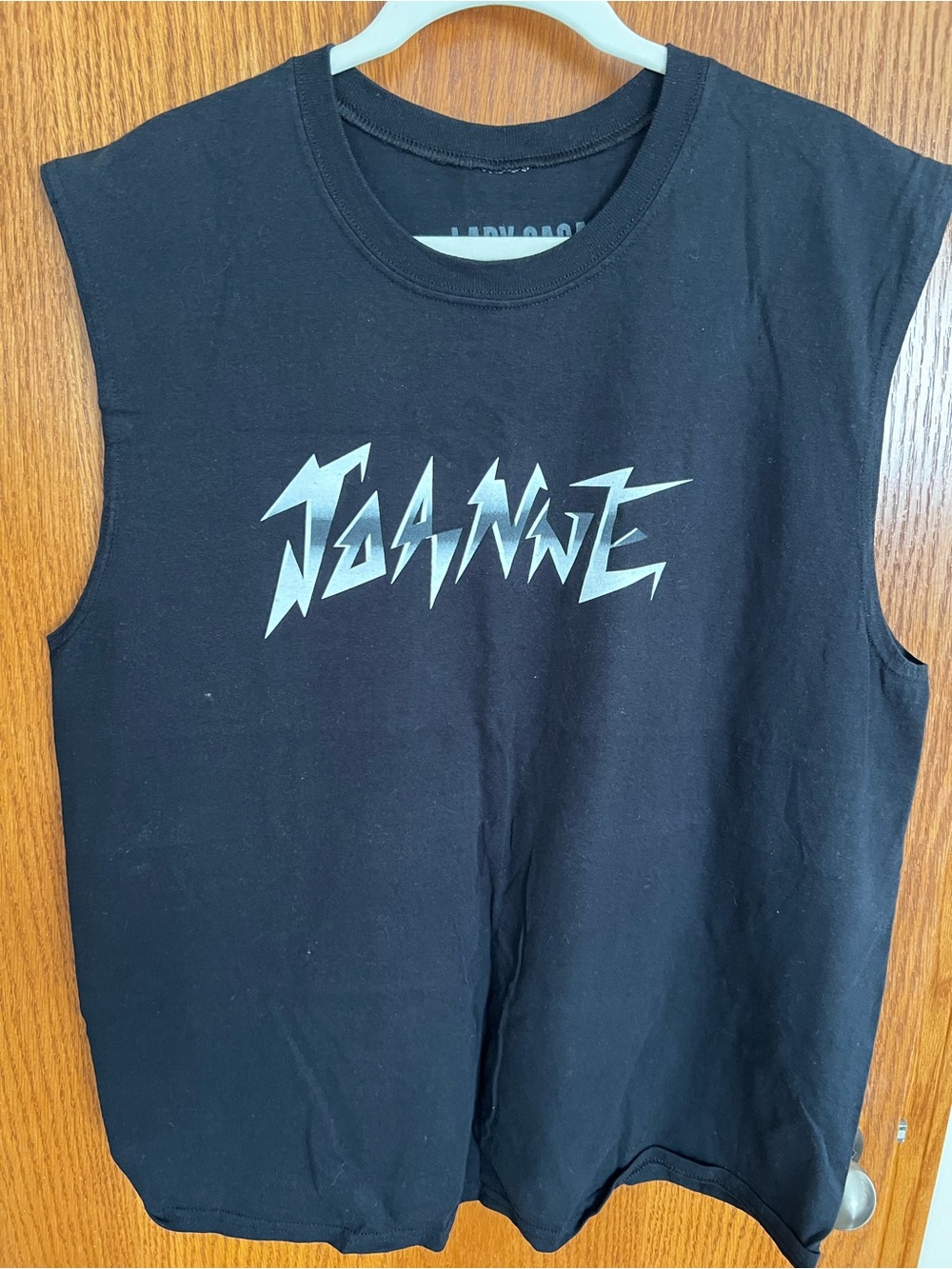 LADY GAGA 2017 Joanne World Tour Black Muscle Tee
